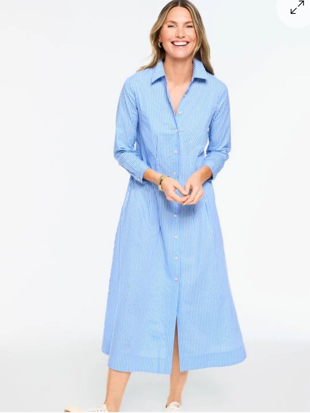 Talbots POPLIN SHIRTDRESS - WILLOW STRIPE